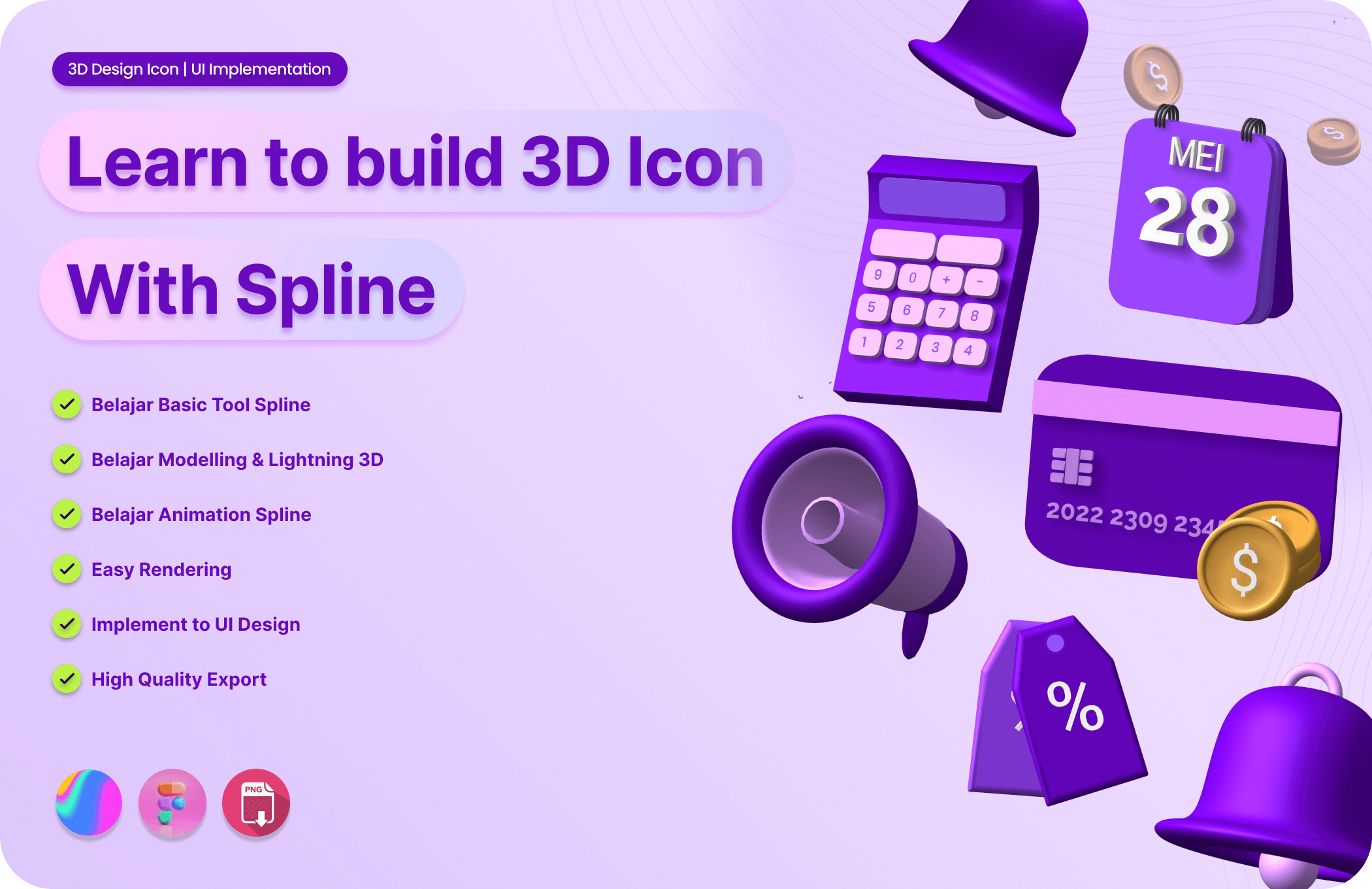Kelas Learn to build a 3D Icon with Spline for UI Implementation di BuildWith Angga